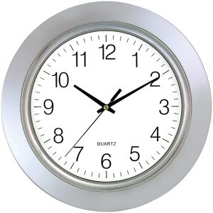 Timekeeper 6450 13" Chrome Bezel Round Wall Clock