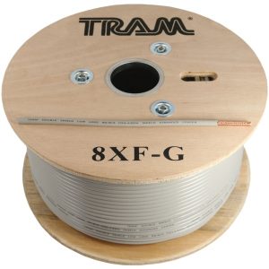 Tram 8XF-G RG8X Tramflex Precision Double-Shield RF Coax Cable with Gray Jacket