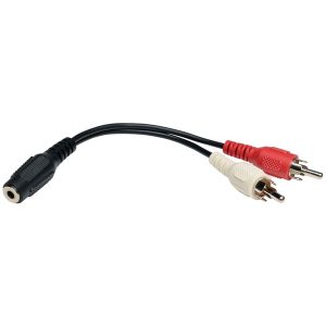 Tripp Lite P316-06N Female 3.5mm Stereo to 2 Male RCAs Y-Splitter Cable