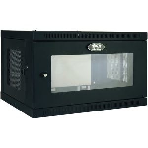 Tripp Lite SRW6UG SmartRack 6U Low-Profile Switch-Depth Wall-Mount Rack Enclosure Cabinet with Clear Acrylic Window