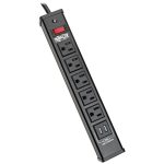 Tripp Lite TLM526USBB Protect It! 5-Outlet Surge Protector with 2 USB Ports