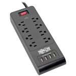 Tripp Lite TLP864USBB Protect It! 8-Outlet Surge Protector with 4 USB Ports