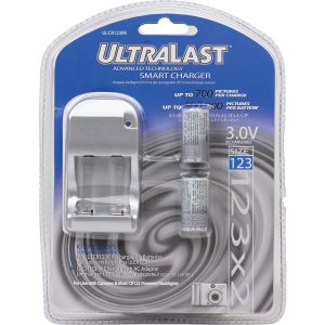 Ultralast ULCR123RK ULCR123RK Smart Charger with 2 Rechargeable CR123 Batteries