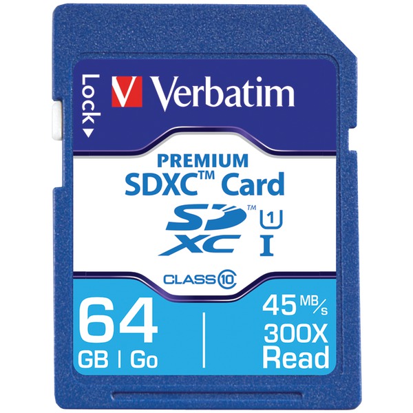 Verbatim 44024 Class 10 Premium SDXC Card (64GB) Verbatim 44024 Class 10 Premium SDXC Card (64GB)