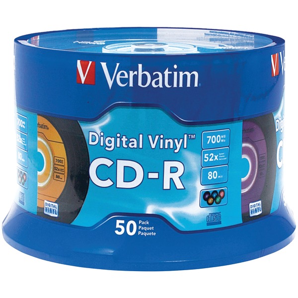 Verbatim 94587 700MB 80-Minute Digital Vinyl CD-Rs (50-ct Spindle) Verbatim 94587 700MB 80-Minute Digital Vinyl CD-Rs (50-ct Spindle)