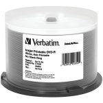 Verbatim 94854 4.7GB 8x DataLifePlus White Inkjet Printable/Hub Printable DVD-Rs