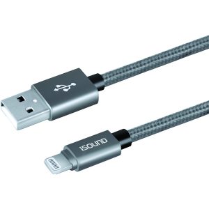 i.Sound ISOUND-5934 Heavy-Duty Braided Charge & Sync USB Cable with Lightning Connector