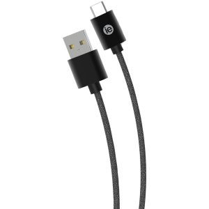 iEssentials IEN-BC6C-BK Charge & Sync Braided USB-C to USB-A Cable