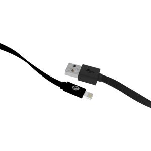 iEssentials IEN-FC4L-BK Charge & Sync Flat Lightning to USB Cable