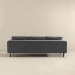 Amber Mid Century Modern Grey  Luxury Modern Velvet Sofa