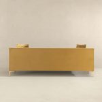 Angelina Mid-Century Modern Yellow Mustard Velvet  Tufted Sofa