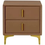 Bethany 2-Drawer Velvet Night Stand
