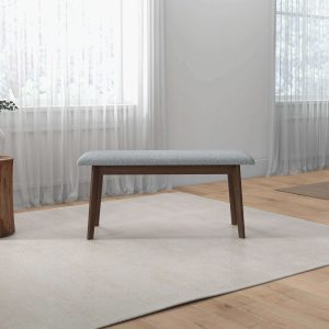 Carlos Fabric Upholstered Solid Wood Bench