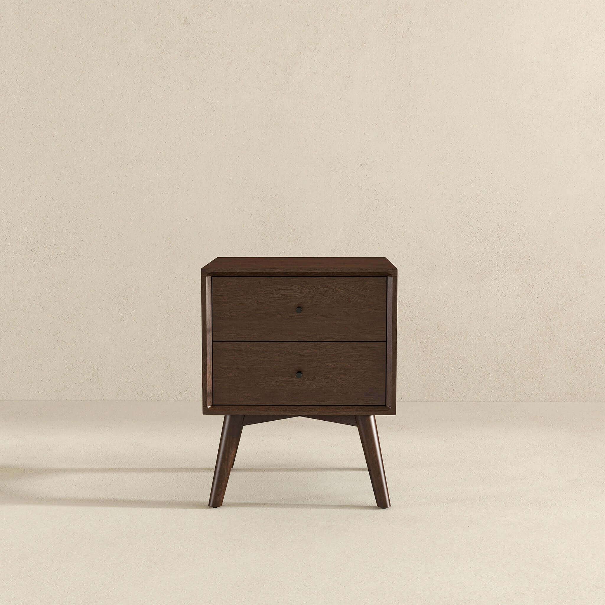 Caroline Mid Century Modern Style Night Stand 2-Drawer Caroline Mid Century Modern Style Night Stand 2-Drawer