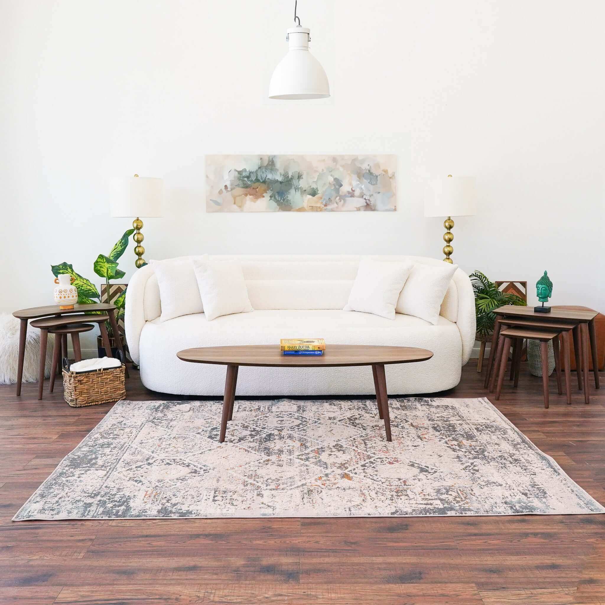 Carsen Mid-Century Modern Oval Center Table Carsen Mid-Century Modern Oval Center Table