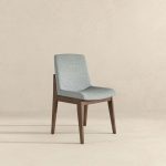 Crystal Mid-Century Modern Light Grey Fabric Dining Chair (Set of 2)
