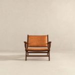 Daniel Mid-Century Modern Leather Arm Chair