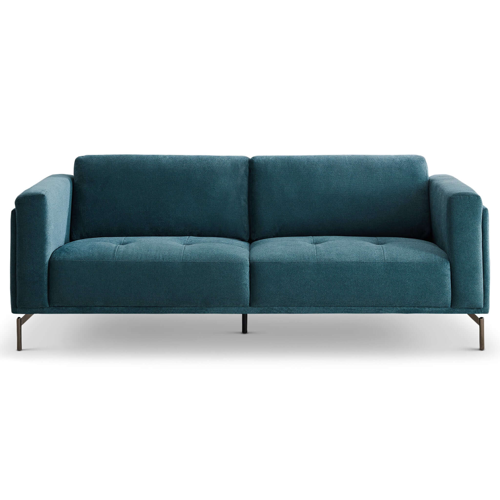 Lanchester Mid Century Modern Blue Linen Sofa Lanchester Mid Century Modern Blue Linen Sofa