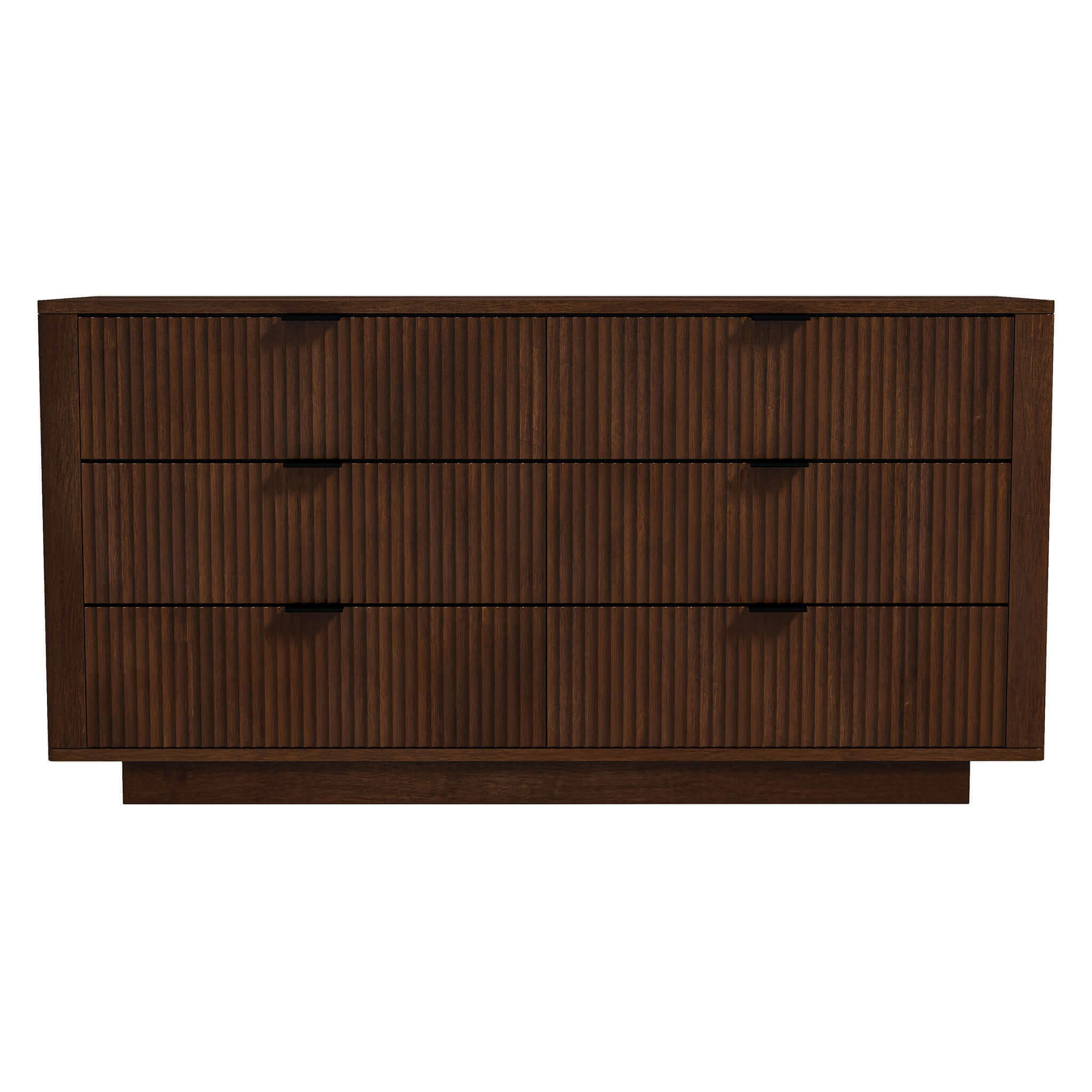 Lola Mid Century Modern Walnut Dresser with 6 Drawers Lola Mid Century Modern Walnut Dresser with 6 Drawers