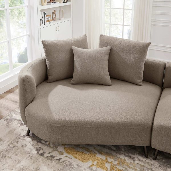 McKenzie Mid-century Modern Boucle Sectional Sofa