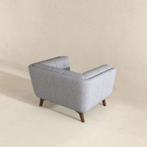 Addison Mid Century Modern Light Grey Fabric Lounge Chair