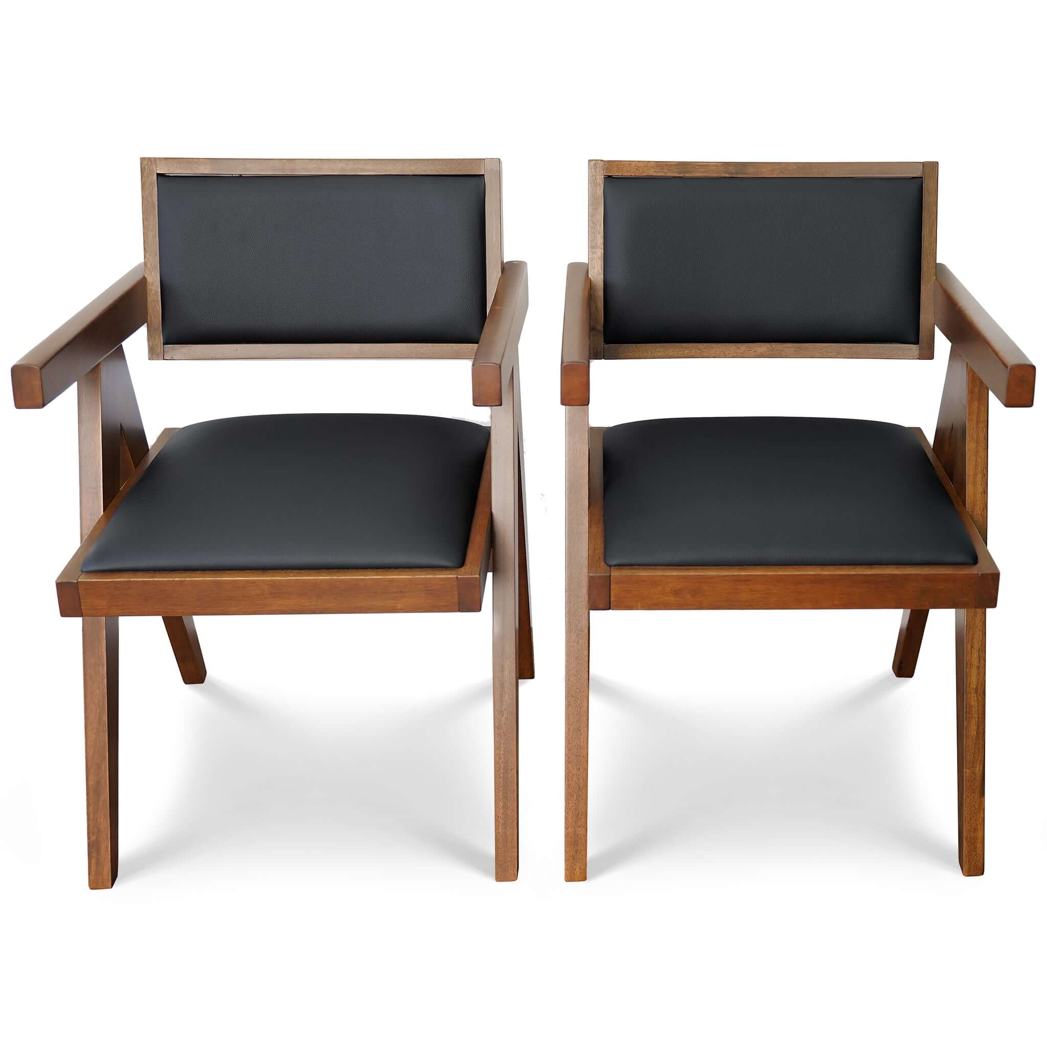 Athena Black Leather Dining Chair (Set of 2) Athena Black Leather Dining Chair (Set of 2)