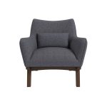 Brayden Mid Century Modern Sea Side Grey Linen Armchair