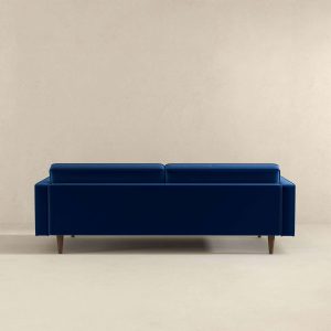Casey Mid Century Modern Blue Velvet Sofa
