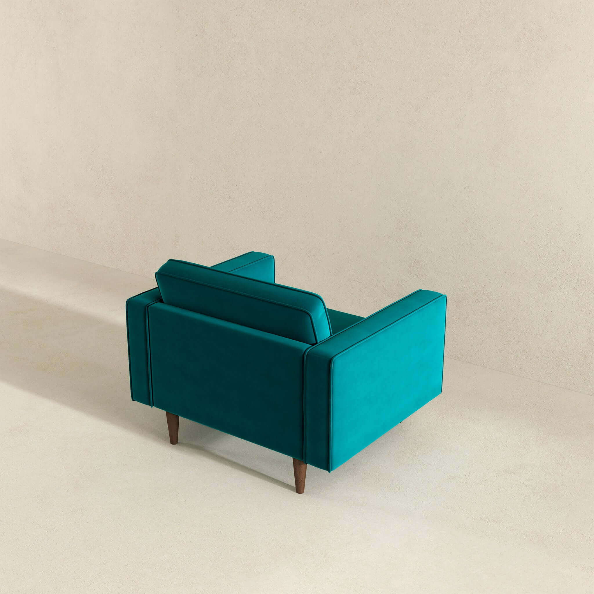 Casey Mid-Century Modern Teal Velvet Lounge Chair Casey Mid-Century Modern Teal Velvet Lounge Chair