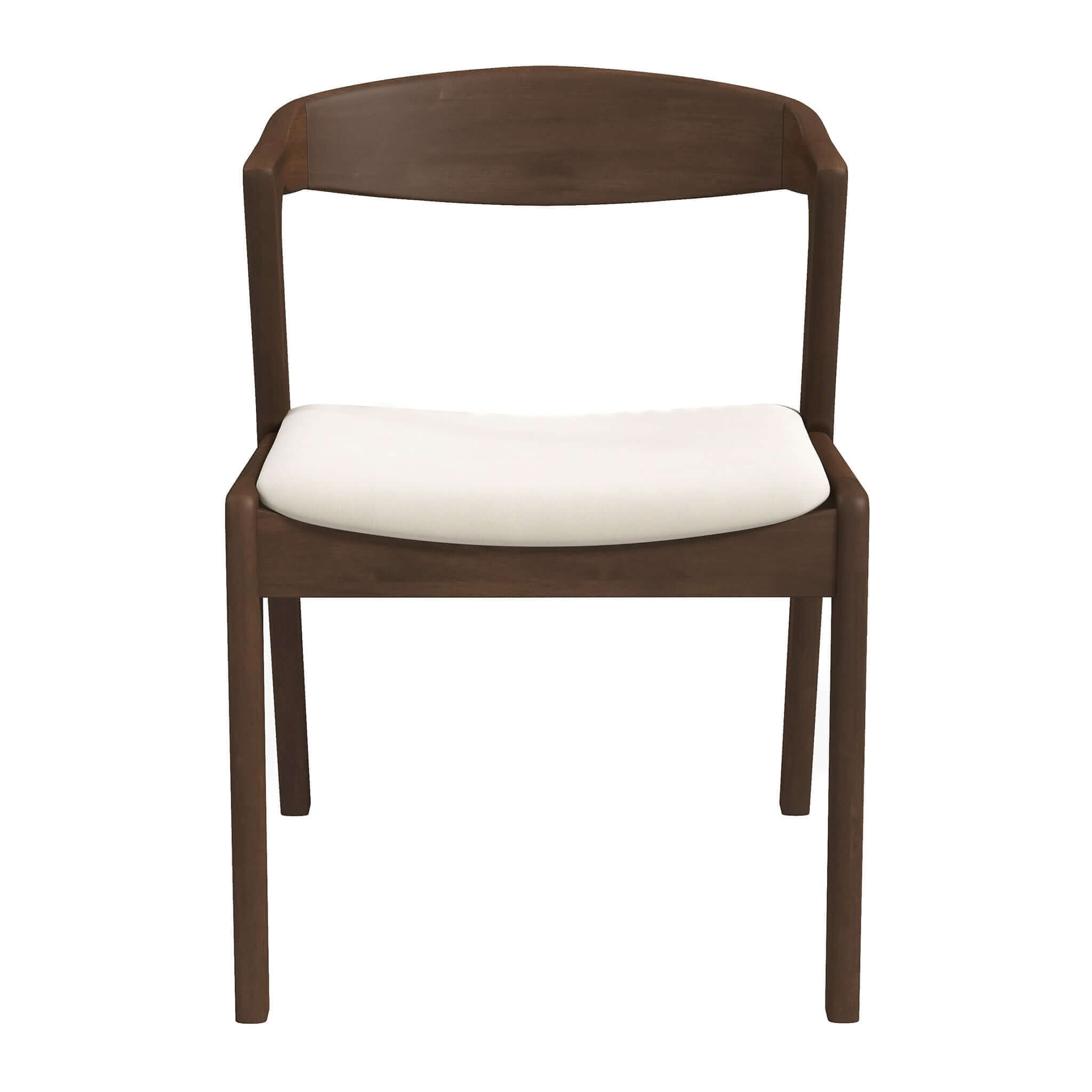 Dakota Mid-Century Modern Solid Wood Cream Velvet Dining Chair (Set of 2) Dakota Mid-Century Modern Solid Wood Cream Velvet Dining Chair (Set of 2)