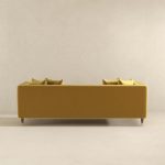 Edward Mid Century Modern Yellow Mustard Velvet Sofa