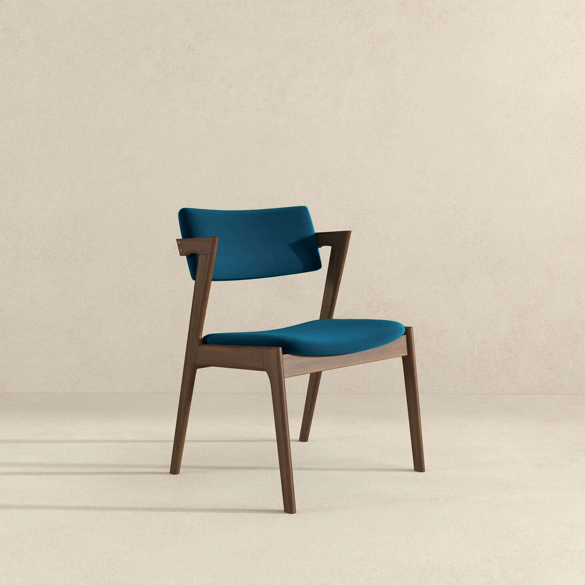 Edwin Mid Century Modern Teal Velvet Dining Chair Set of 2 Edwin Mid Century Modern Teal Velvet Dining Chair Set of 2