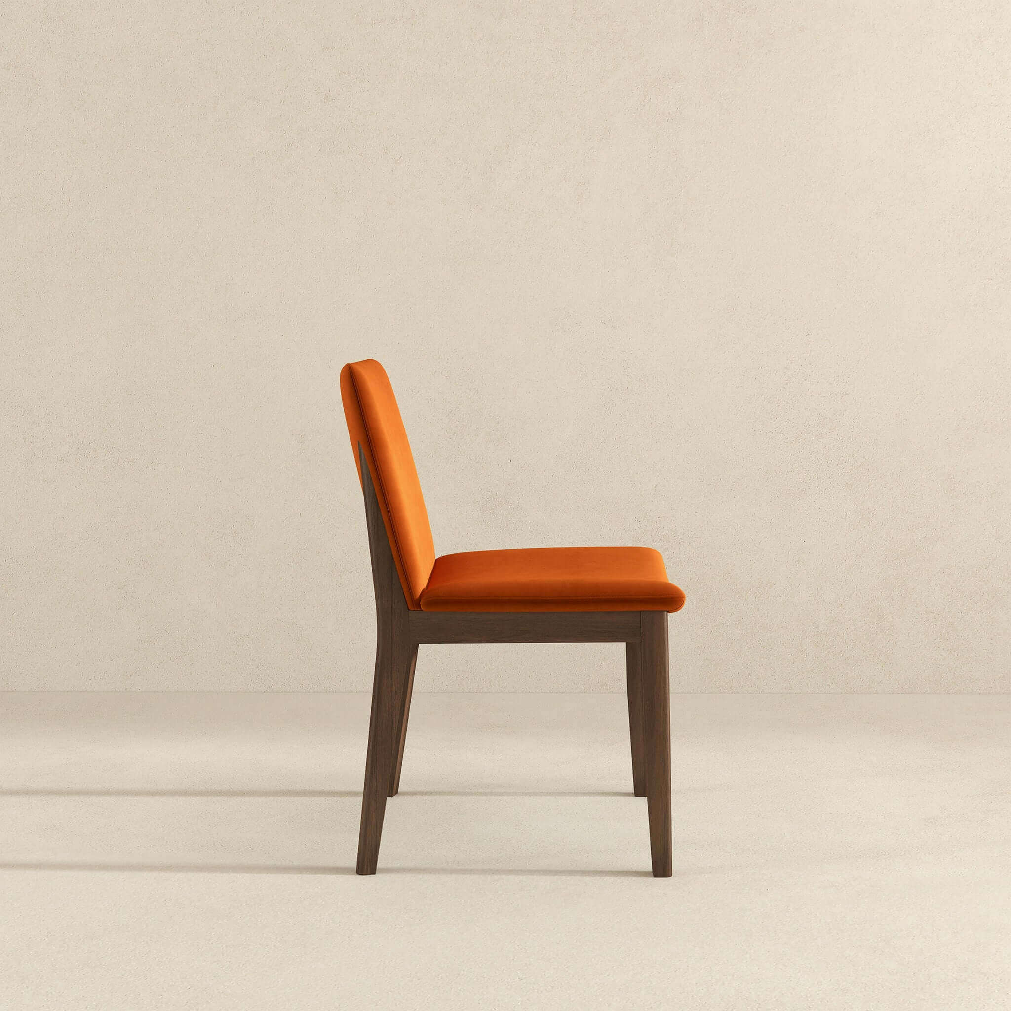 Laura Mid-Century Modern Burnt Orange Velvet Solid Wood Dining Chair (Set of 2) Laura Mid-Century Modern Burnt Orange Velvet Solid Wood Dining Chair (Set of 2)