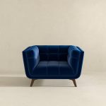 Addison Dark Blue Velvet Lounge Chair - Image 4