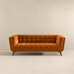 Addison Large Burnt-Orange Velvet Sofa - Image 2