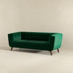 Addison Large Green Velvet Sofa - Image 3