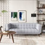 Addison Large Light Gray Fabric Sofa - Image 2