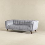 Addison Large Light Gray Fabric Sofa - Image 4