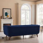 Addison Large Navy-Blue Velvet Sofa - Image 5