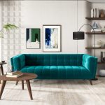 Addison Large Teal Velvet Sofa - Image 2