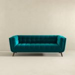 Addison Large Teal Velvet Sofa - Image 3