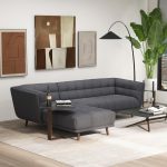 Addison Left Sectional Ash Grey Fabric Sofa - Image 2