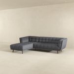 Addison Left Sectional Ash Grey Fabric Sofa - Image 4
