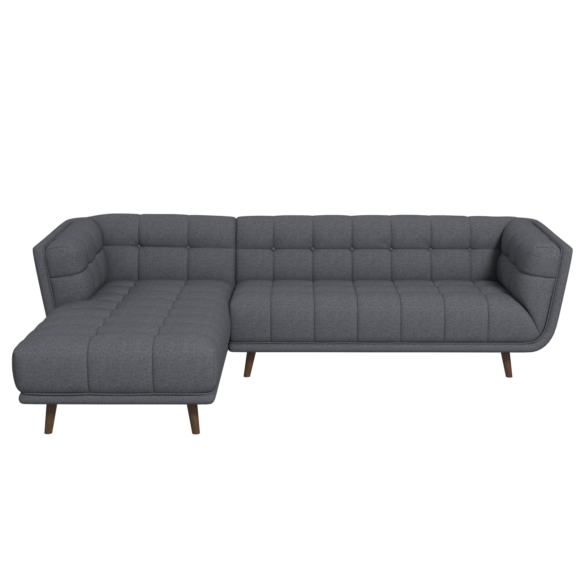 Addison Left Sectional Ash Grey Fabric Sofa Addison Left Sectional Ash Grey Fabric Sofa