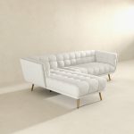 Addison Left Sectional Cream Boucle Sofa - Image 3
