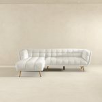 Addison Left Sectional Cream Boucle Sofa - Image 4