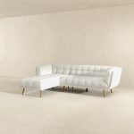 Addison Left Sectional Cream Boucle Sofa - Image 5