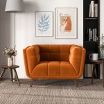 Addison Lounge Chair (Burnt Orange Velvet) - Image 3