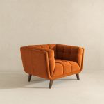 Addison Lounge Chair (Burnt Orange Velvet) - Image 4