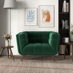 Addison Lounge Chair (Dark Green Velvet) - Image 2
